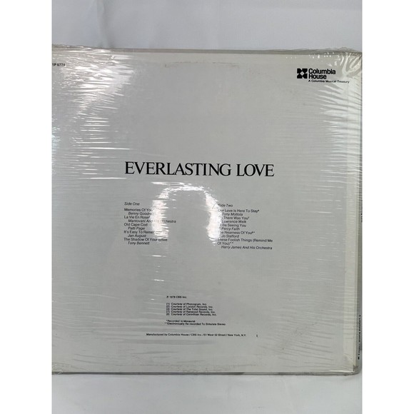 EVERLASTING LOVE VINYL LP COLUMBIA MUSICAL TREASURY New Sealed - Picture 2 of 3